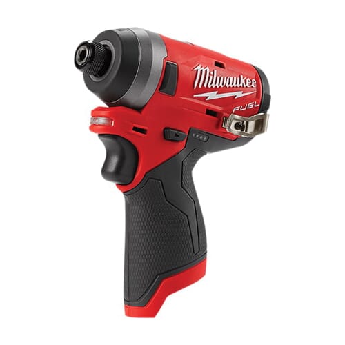 Milwaukee® M12™ FUEL™ 2553-20 Cordless Impact Driver, 1/4 in Hex Drive, 4000 bpm, 1300 in-lb Torque, 12 VAC, 5.1 in OAL